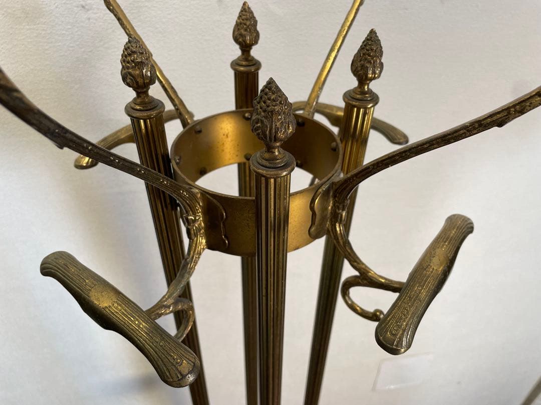 アンティーク ポールハンガー 真鍮 エレガント アールデコ イタリア製 希少