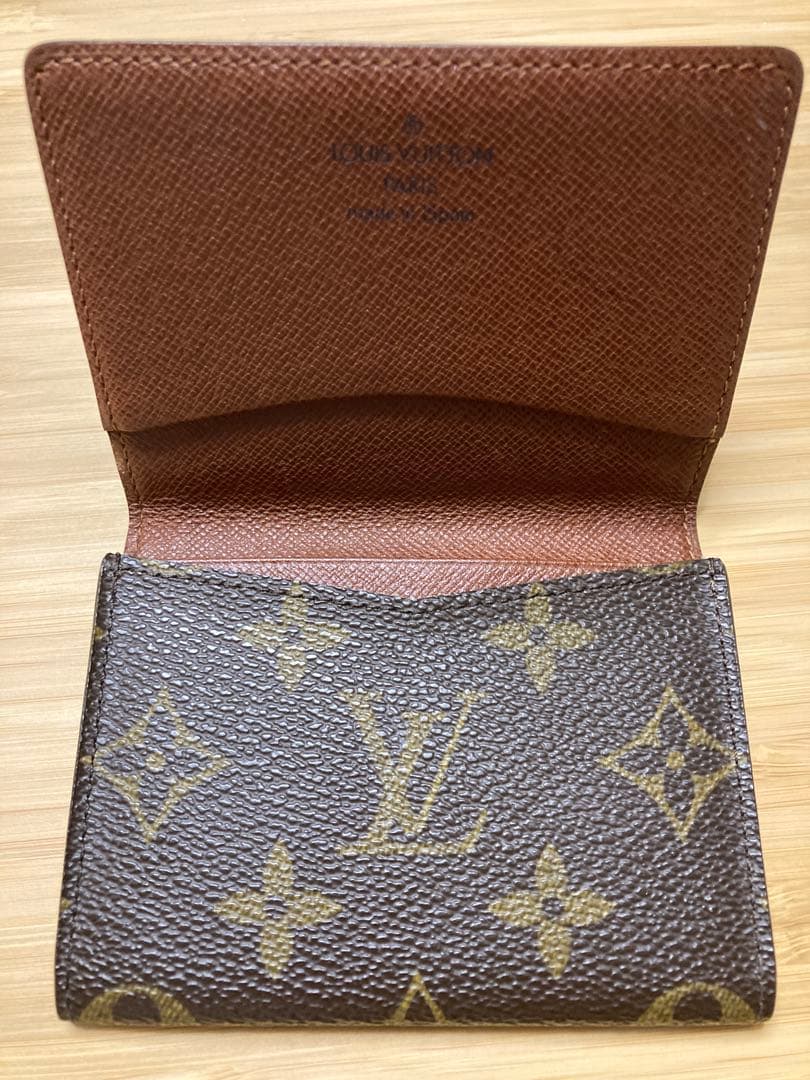 Louis Vuitton レザー 折りたたみカードケース　名刺入れ