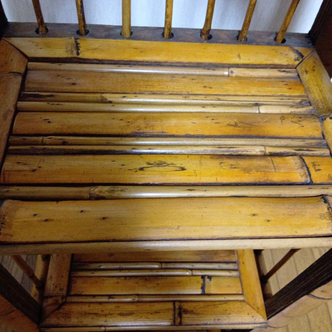 アジアン　3段バンブーラック 竹製 ディスプレイラック 飾り棚