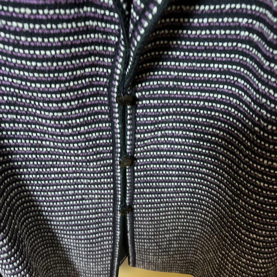 Leilian ネイビー/ホワイト ストライプ テーラードジャケット