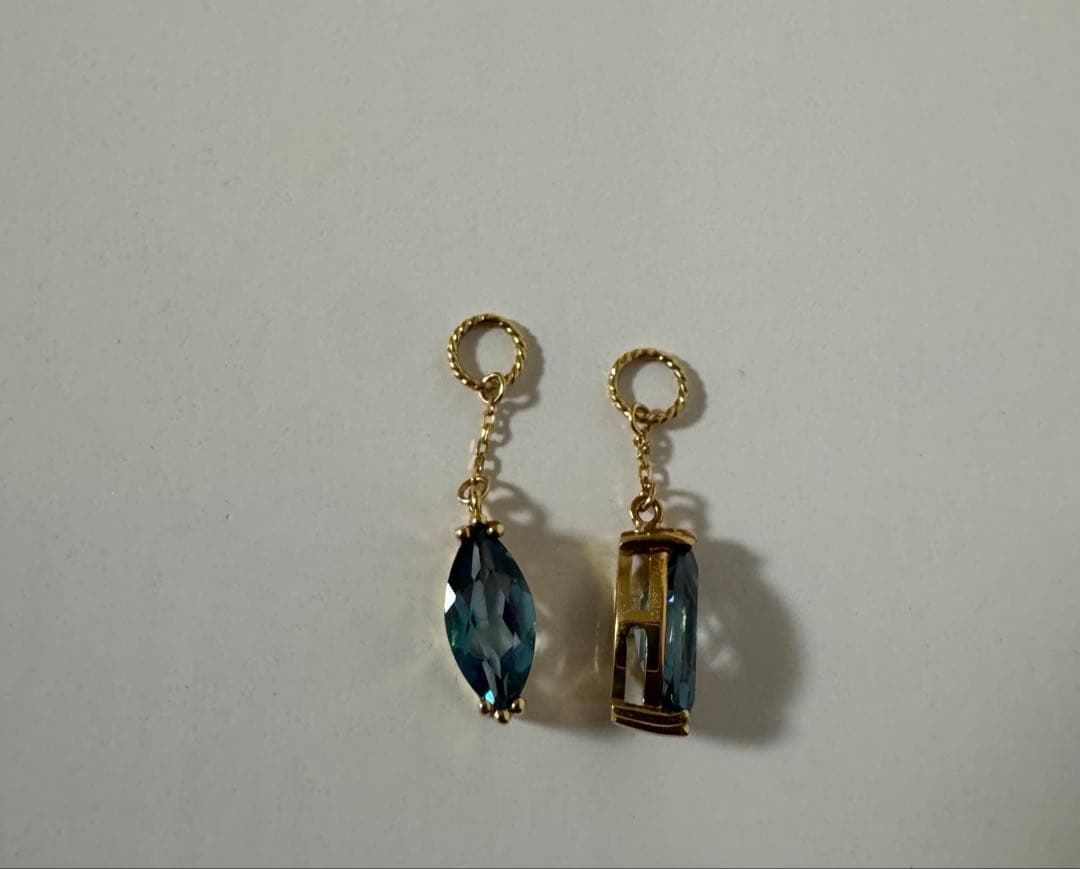 クアラントット　ロンドンブルートパーズ ピアス•イヤリングチャーム