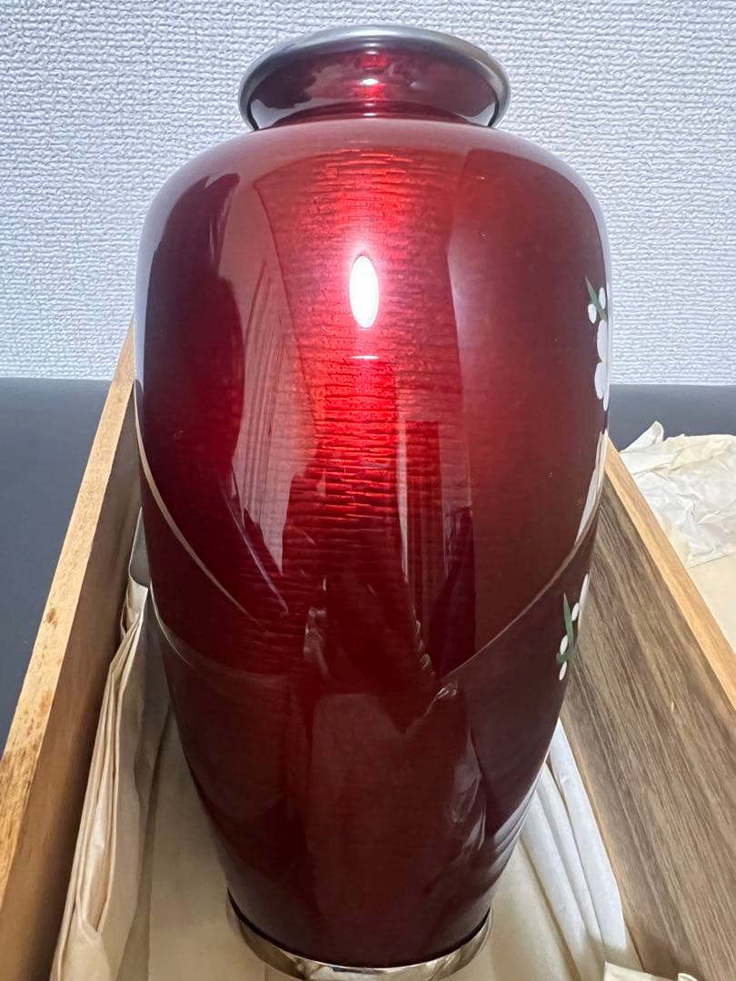 七宝花瓶(七寳花瓶)木箱付き